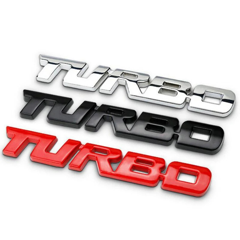 Car Sticker Turbocharged Turbo Metal Alloy 3D Badge Car Modification Accessories Rear Marked Side Marking Decorative Car-Sticker