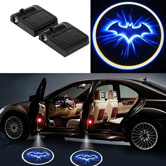 1PC Wireless Car Bat Logo Door Decor Light Shadow LED Welcome Laser Projector Lamp Interior Accessories Ornaments