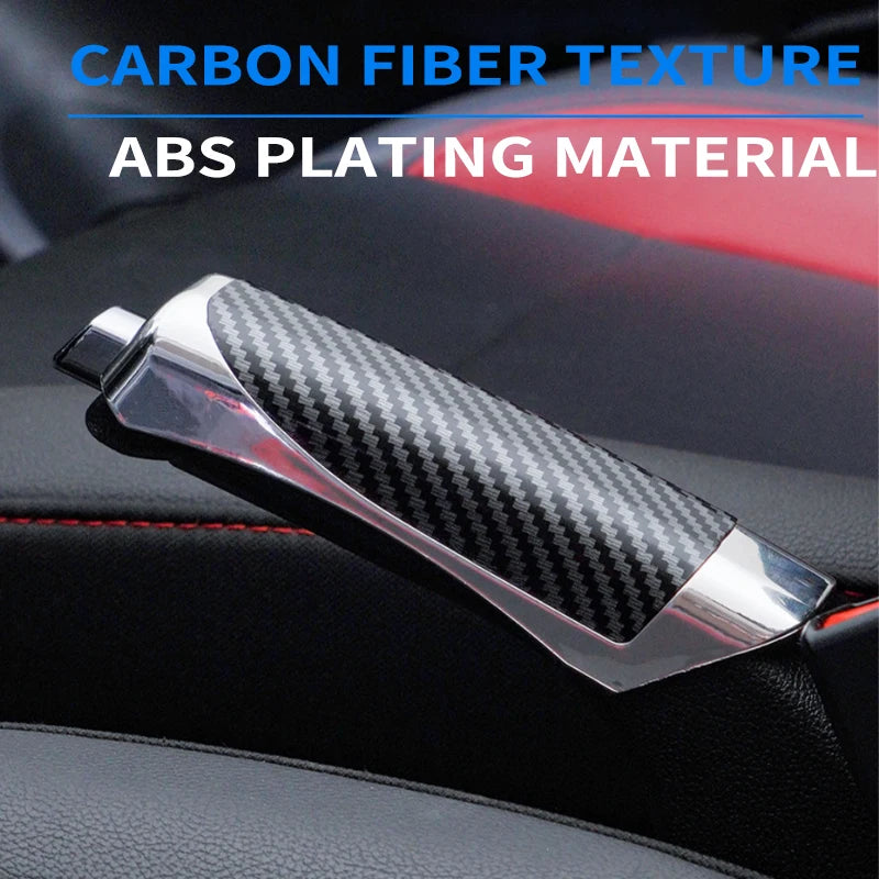 SEAMETAL Car Hand Brake Cover Handbrake Grips Protection Cover Carbon Fiber Parking Brake Decoration Shell Interior Accessories